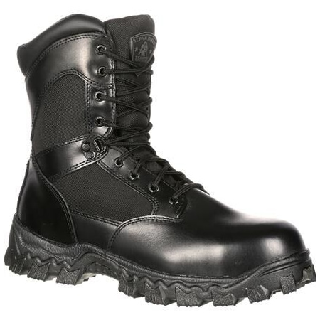 Rocky Alpha Force, Men's 8 in Composite Toe 8-Inch Work Boot, Black, 6.5, M, 6173 FQ0006173